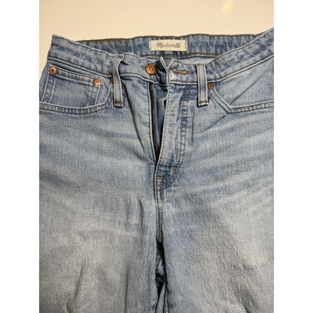 Madewell Curvy Classic Straight Jeans Light Wash Denim Size 25P